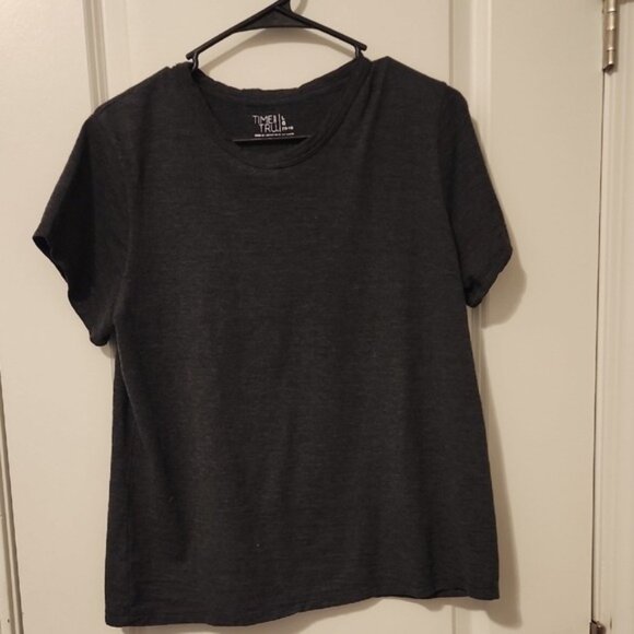 Time and Tru Tops - Time and Tru Charcoal Gray T-Shirt Large
